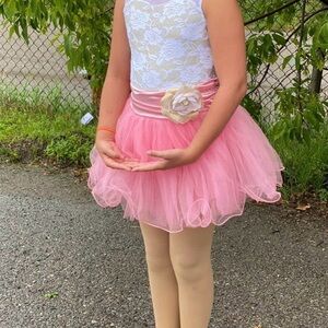 Weissman Gold and White Ballet Dress